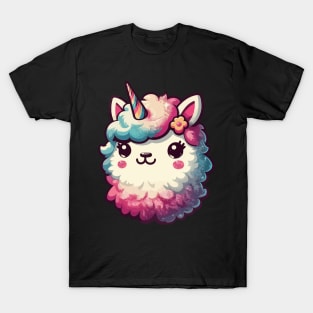 Kawaii rainbow llamacorn unicorn llama T-Shirt